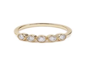 Wedding Rings Tianyu Gems 3mm DEFVVS Band Five Gemstone 14k18k Yellow Gold Diamond Engagement Fine Jewelry 2208265639455