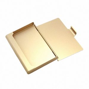 Creative Busin Card Case Case Aluminum Alloy Bank Credit Id Card Идентификатор кошелька Держатель карты металлическая коробка держатель для крышки мужской кошелек S4IM#