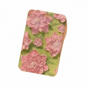 Studenter Beauty Floral Cards Holder Retro FR ID BUS BANK Kreditkort täcker Skolkontor Tillträder Personal Arbetskort Holder F8GP#