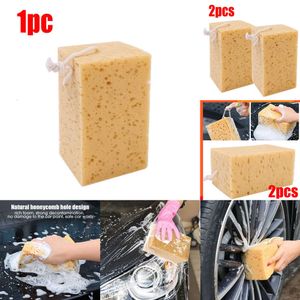 2024 2Pcs Car Wheel Cleaning Sponge Honeycomb Super Absorbent Auto Wash Sponge Wipe Care Detail Brush Cars Cleaning Tools Supplies