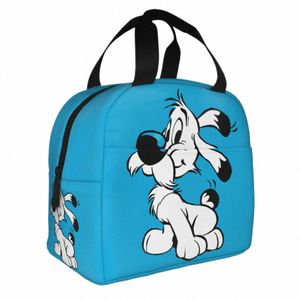 Asterix ve Obelix Yalıtımlı Öğle Yemeği Çanta Soğutucu Çanta Öğle Yemeği Ctainer Dogmatix Idefix IDEAFIX OBelix Köpek Öğle Yemeği Kutusu Tote Bento Pouch F2MX#