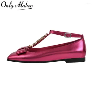 Scarpe casual solomaker donna rosa rosa slittamento elegante su piatti modalità quotidianamente un elegante cristallo piatto