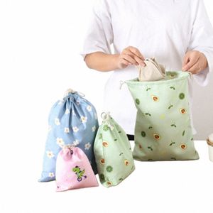 1st. Efterbehandling Söt Cott Travel Storage Bag Beam DrawString Bag Dammtät klädstråle Travel Kvinnor förvaringsväska Hot J3ku#