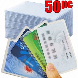1-50pcs PVC-Karten Protektor Frosted Transparent Kredit-ID-Kartenabdeckung Anti-Magnetische Halter Postkarte Ctainer Storage Bags Fall H5EG#