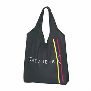 Bandeira Venezuela Grocery Shop Bags Shopper Tote Bag de ombro de grande capacidade República Bolivariana portátil da bolsa C4VX#