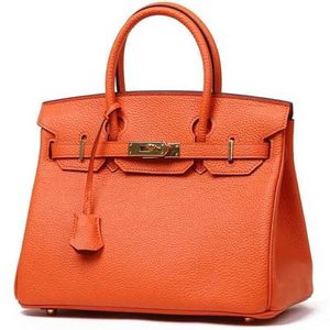 Totes handväska kvinnor handväskor huvudlager kohud amber gul äkta läderväska kvinnors handväska stil
