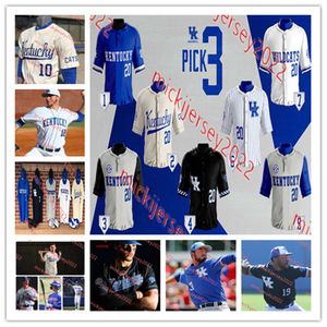 Kentucky Baseball -Trikot Zeke Lewis Justin Olson Brett Marshall Kyle Musik Jake Thompson Austin Schultz T.J.Collett Kentucky Wildcats Trikots Brauch