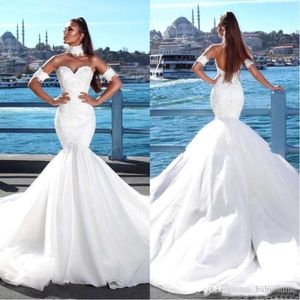 Vintage Long Gorgeous Dresses Sweetheart Lace Sexy Backless Chapel Train Neck Vestido De Noiva Bridal Gowns Wedding Dress