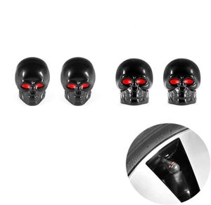 Universal Skull Car Moto Bike Tire Wheel Valve Cap Dust cover Car Styling for Fiat Audi Ford Honda VW 4Pcs/lot7874175