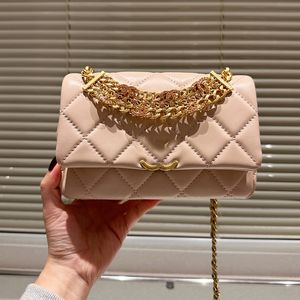 24c Diamond-set Soft Chain Handle cf Luxury Handbag Designer Bag Women Shoulder Bag Sheepskin Flap Gold Hardware matelasse Chain Crossbody Bag Makeup Bags Purse 20cm