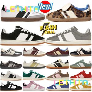 男性のためのカジュアルシューズ女性ビーガンアドバン00S Spezial OG Shoe Wales Bonner Leopard Pony Gum CollegiateチームブラックメンズトレーナースニーカーHNR43H