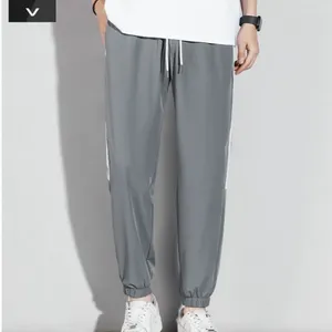 Men's Pants Solid Pockets Elastic High Waist Shirring Drawstring Casual Hooded Lantern Harun Sports Trousers Spring Summer