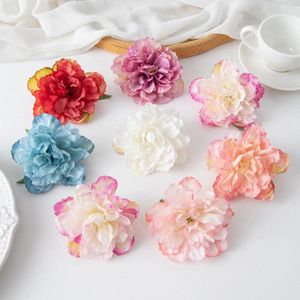 Flores decorativas 10pcs artificial Peony Flower Wedding Party Bridal Christmas Home Decoration Garden Arches Diy Gift S Flowerhead