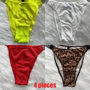 Women's Panties Underwear Red Pink White Black Rhinestone LOG 4 Pieces Discount Price Fast Logistics