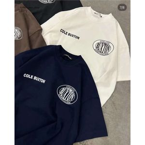 コールバクストンシャツ24SSメンズTシャツコールバクストンサマースプリングルーズグリーングレーホワイトブラックTシャツ男性