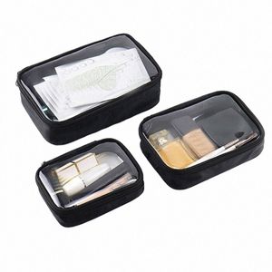 wasserdichte transparente Kosmetikbeutel Frauen Make -up -Hülle Reisen Reißverschluss klares Make -up Schönheit W Organizer Bad Toilettenbeutel Kit Y8XB#