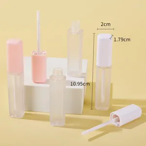 Storage Bottles Frosted Square Lip Color Tube Wholesale Glaze Bottle Empty Packaging Material Split Capacity 7ml