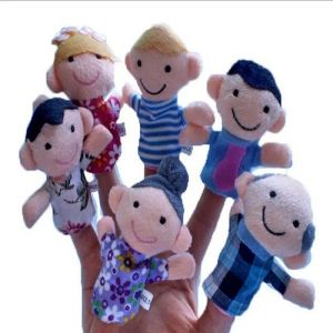 6st/Lot Family Finger Puppets Mini Plush Baby Toy Boys Girls Finger Puppet Education Story Hand Puppet Cloth Doll Toys LL