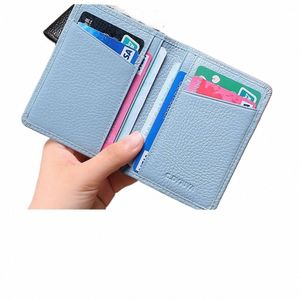 Slot multi-cartola multi-card Casa di carta portatile in pelle portatile Universal Bank Card Credit Card ID Holder Organizer K5ND#