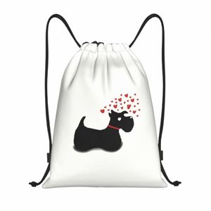 Scottie Dog Love Hearts Heartsing Brackpack Sports Gym С сумка для женщин Мужские