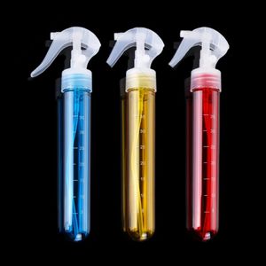 Transparent färgglad sprayflaska bärbar vattning kan skönhetssalongverktyg med hög tryck på återfyllningsbar flaska