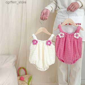 Rompers Milancel New Summer Baby Flower Bodyuit Toddler Sweet 3D Butterfly Goingsuit Girls Outwear Abiti in uscita L410
