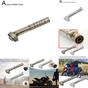 2024 Universal 48Mm Motorcycle Exhaust Muffler Insert Baffle End DB Pressure Purpose Dual Regulator Core Pipe Killer Back Eliminator