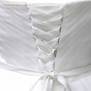 118Inch Wedding Dr Zipper Ersättning Justerbar korsett Back Kit Lace-Up Satin Ribb Ties för brudbankettens kvällsklänning 38S1#