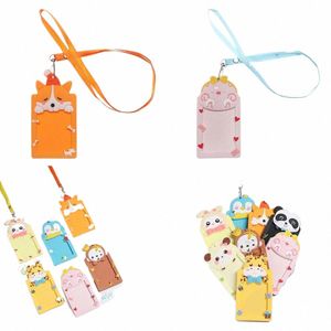 1 st nytt FI Badge Cute Animal Protector Cover Card Holders Card Sleeve Name Card ID Pouch S0ay#