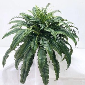 Decorative Flowers Artificial Ferns For Outdoors And Indoors 1 Bouquet 24inch Fake Fern Faux Plants Home Entrance Porch Windowsill Garden