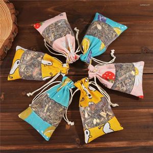 Shopping Bags 50pcs/lot 10 15cm Cartoon Printed Clear Window Linen Drawstring Bag Jewelry Candy Gift Packaging Organza