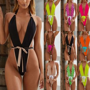 Women Bikinis Beachwear 18 Teen Hot Sexy Bikini Young Girl Swimwear Bikini Womens One-piece Bandage Swimsuit Pull Edge 8-color