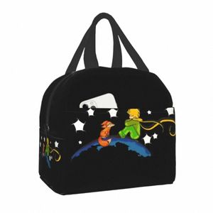 Little Prince and Fox Lunch Bag Women Thermal Cooler Izolowane pudełko na lunch do pracy w biurze przenośna torba piknikowa CAM C5UN#