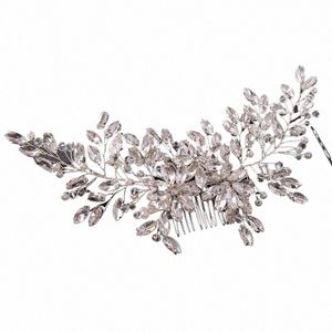 Bridal Rhineste Crystal Fride Hair Hair Party Capterpiphe Women Hair grande penteados T3j5#