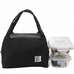 new Portable Zipper Lunch Bags Waterproof Hand-carried Lunch Box Bag Oxford Cloth Aluminum Foil Insulati Bag with Rice y83k#