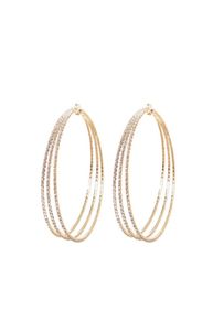 Hoop earrings with Three Circle for lady Women Party Wedding Lovers gift engagement Jewelry for Bride1977567