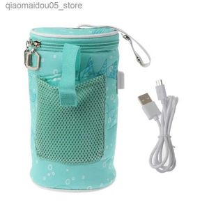 Bottle Warmers Sterilizers# USB baby care bottle warm milk bottle heater for shell thermal insulation portable thermostat heater Q240416