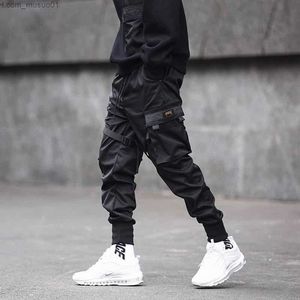 Men's Pants Joggers Men Black Tactical Techwear Pants LY191203L2402