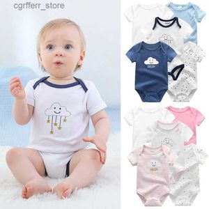 Rompers Kiddiezoom 5Pcs/lot Newborn Bodysuit 100% Cotton Baby Boy Summer Jumpsuit 2022 Fall Toddler Girl Pink Clothes Infant Onesie Cute L410