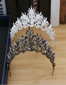 Tiara a buon mercato a buon mercato Cristalli trasparenti King Queen Crown Croona di matrimoni Bridal Bridal Costume Art Deco Princess Performance Teras Head PI9402896