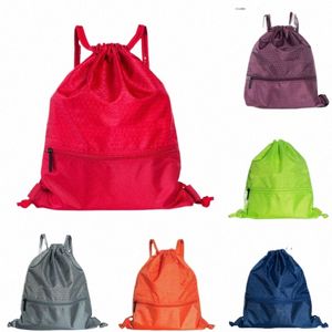 Горячая распродажа унисекс Heycomb Shape Printed Nyl Shinkstring rathpack rathpack Водонепроницаемый туристический сакпак.