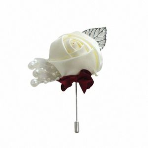 yo CHO Wedding Corsage Fr Silk Rose Groom Boutniere Butthole Pin Boutniere Men Wedding Planner Marriage Corsage Fr 19zm#