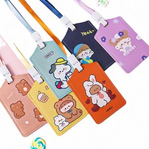 credit Card Badge Holder Carto PU Leather Bus Pass for Case Cover f0IZ#