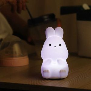 Lampade sfumature carine animale silicone notturno luce alla luce del comodino adatto a bambini e adulti nelle camere Q240416