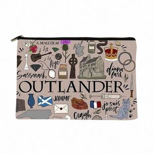 Женщины Outlander Retro The Rocks Make Up Bag Fi Fi Women Cosmetics Organizer Сумка для хранения путешествий для леди Q5D2#