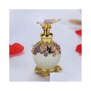 Bottles & Jars Dubai Metal Jewellery Model Per Bottle Dispensing Empty Essential Oil Glass 12Ml Heart-Shaped 240326 Drop Delivery Home Dhypw