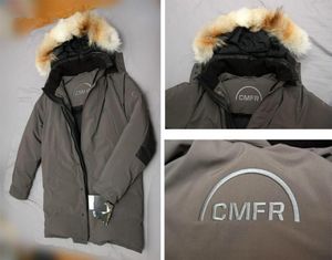 Настоящие фотографии показывают CMFR Man Man Down Jackets Gormley Parka с меховой капюшоном Швеции Snow Wintter8616746