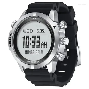 Zegarek na rękę Zegarek nurkowy Waterproof Waterproof 100m inteligentne cyfrowe bezpłatne zegarki nurkowe barometr kompas