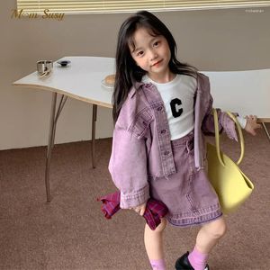 Clothing Sets Baby Girl Jean Clothes Set Jacket Skirt 2PCS Infant Toddler Spring Autumn Long Sleeve Denim 1-10Y
