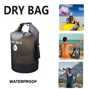 Sacos de armazenamento Roll Backpack de bolsa seca Top Mochila leve 10L/20L Bucket Travel semi -transparente à prova d'água